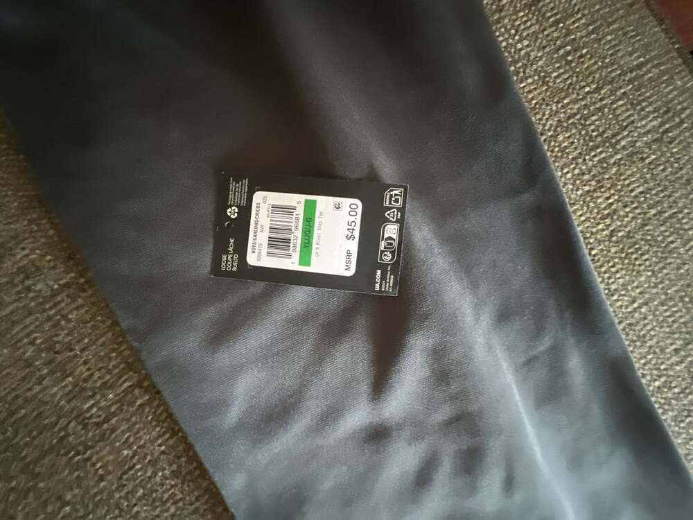Under Armour Rival Snap Top Gray Athletic Pants Size YL/JG